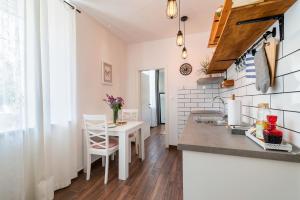 Kuchyň nebo kuchyňský kout v ubytování Adriatic Apartments