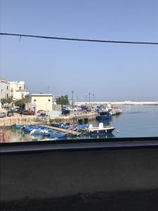 a view of a marina with boats in the water at Casetta Azzurra in Monopoli