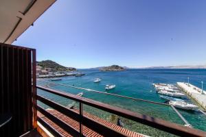 a view of a harbor with boats in the water at Porto Romantico 2 in Sveti Juraj