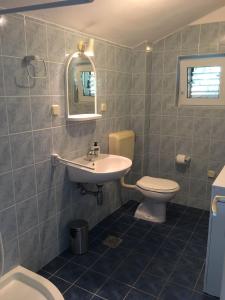 a bathroom with a sink and a toilet at Kuća Roza in Rukavac +24 photos