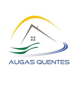 a symbol of a house on the water with a wave at Albergue Augas Quentes in Ourense