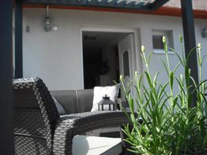 A seating area at Levendula Nyaraló