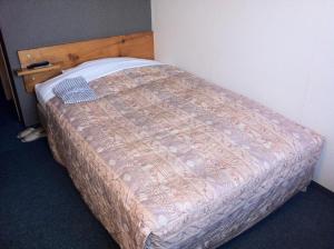 a bed in a corner of a room at Asano Hotel in Kitakyushu