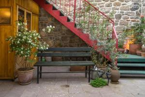 A garden outside Elaia Hotel