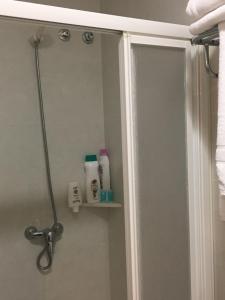 A bathroom at Hotel Albanta