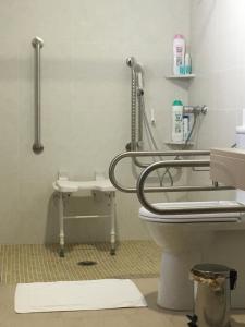 A bathroom at Hotel Albanta