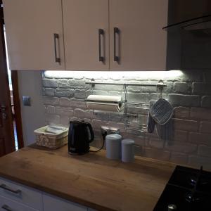 Kuchnia lub aneks kuchenny w obiekcie Apartament w lesie