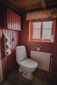 MiðvágurにあるTurf House Cottage - Near Airportのトイレと窓のあるバスルーム +17枚の写真