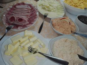 Možnosti snídaně pro hosty v ubytování Penzion JaRo