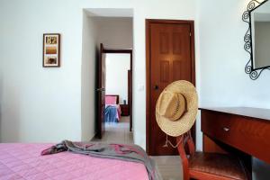 Ένα ή περισσότερα κρεβάτια σε δωμάτιο στο Stratos Hotel 