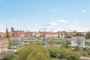Výhľad na mesto Gdansk alebo výhľad na mesto priamo z apartmánu