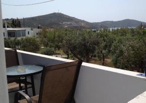 A balcony or terrace at ELEFTHERIA rooms