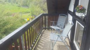 Balkón nebo terasa v ubytování Urlaub auf dem Bauernhof