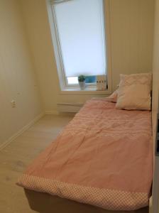 KalvågにあるErika's Apartmentの窓付きの部屋のベッド1台