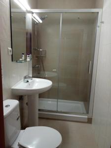 Koupelna v ubytování Hotel Iris
