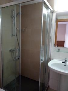 Koupelna v ubytování Hotel Iris