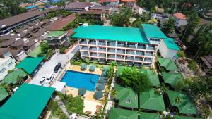 an aerial view of a hotel with a swimming pool at Lamai Coconut Beach Resort in Lamai