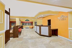 a lobby of a mcclellan elementary hospital at Microtel Inn & Suites by Wyndham Princeton in Princeton