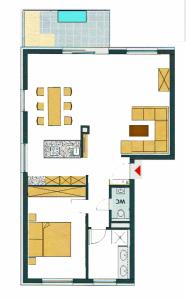 Grundriss eines Hauses in der Unterkunft Deluxe Apartment in Überlingen