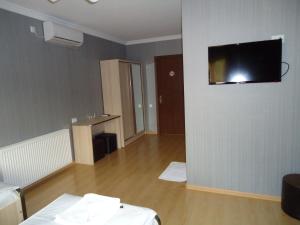 Televiisor ja/või meelelahutuskeskus majutusasutuses Hotel Nikala