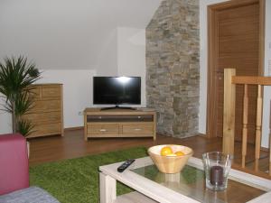 TV a/nebo společenská místnost v ubytování Brandstättergut