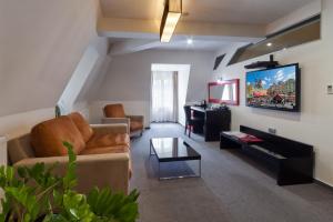 TV a/nebo společenská místnost v ubytování Prague Inn