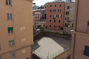 a view from the balcony of a building at Hotel Tirreno in Genoa