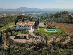 an aerial view of a house on a hill at Olmofiorito in Lastra a Signa