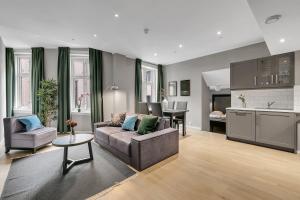 Kuchyň nebo kuchyňský kout v ubytování Forenom Serviced Apartments Oslo Opera