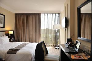 TV a/nebo společenská místnost v ubytování Pullman Lubumbashi Grand Karavia.