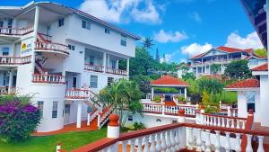 a view from the balcony of a building at Hotel Alexandrina in Kingstown