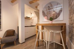 Kuchyň nebo kuchyňský kout v ubytování Apartments Stube 4