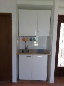 Kuchyň nebo kuchyňský kout v ubytování Apartments Bassi