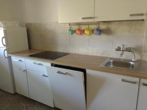 Kuchyň nebo kuchyňský kout v ubytování Apartments Bassi