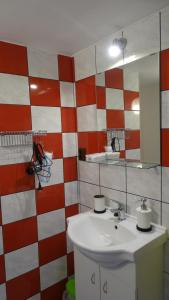 Koupelna v ubytování Apartmán u Kočky