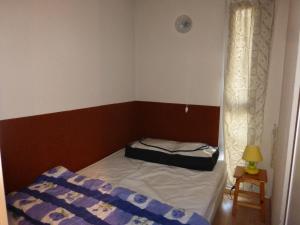 EnchastrayesにあるRESIDENCE UBAYE T 17の小さなベッドルーム(ベッド1台、窓付)