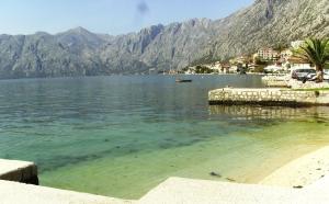 a large body of water with mountains in the background at Melodia del Mare 2 in Kotor