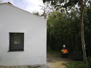un edificio bianco con una finestra sul lato di Cozy Holiday Home in Calabria with Garden a Maida