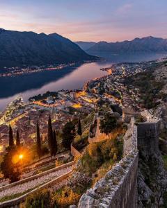 a view of a city and a body of water at Apartment Ozana in Kotor