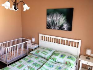 Postel nebo postele na pokoji v ubytování Apartmány Vojta