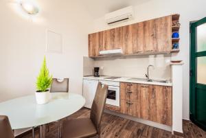 Kuchyňa alebo kuchynka v ubytovaní Apartmani Kremena small beach 200m