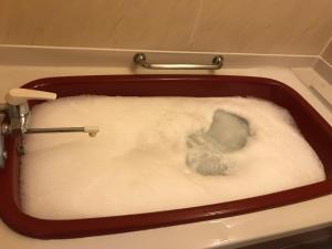 a bath tub filled with snow in a bathroom at Hotel Tiffany (Adult Only) in Asahikawa +68 photos