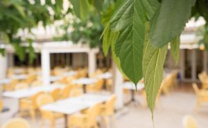 Reštaurácia alebo iné gastronomické zariadenie v ubytovaní Houm Villa Plaza Arosa