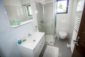 Een badkamer bij Pineta House Vidos