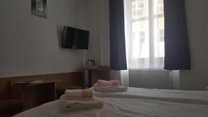 Postel nebo postele na pokoji v ubytování Pensiunea Podul Minciunilor