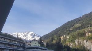 a view of a mountain with snow on it at Haus Alpenkönig Top 17 in Bad Gastein