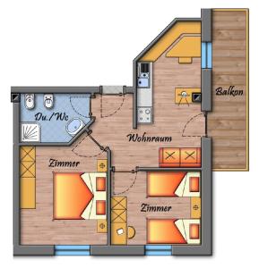 The floor plan of Gasserhof Aicha