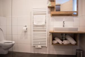 a bathroom with a sink and a toilet at Flussbett in Kirchberg an der Pielach