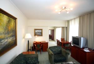 TV a/nebo společenská místnost v ubytování Hotel Matyšák
