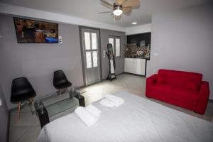 Kuchyň nebo kuchyňský kout v ubytování Trendy Living in Monastiraki